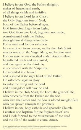 nicene creed prayer