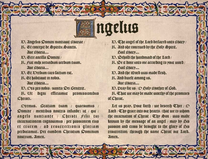 angelus prayer english